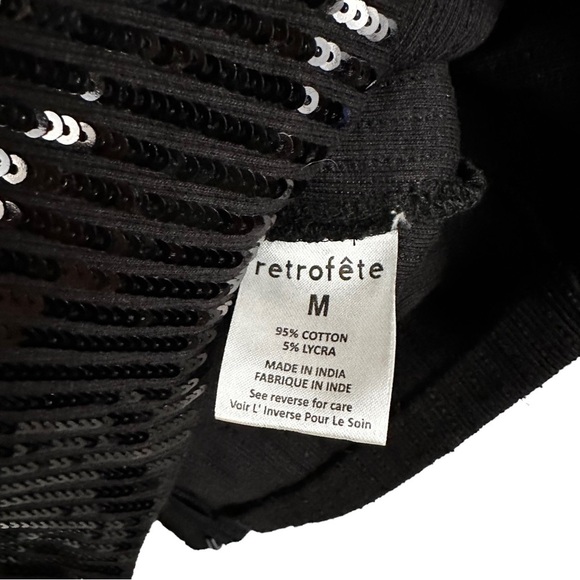 RETROFETE Audra Sequined Sleeveless Crop Top - Picture 11 of 12